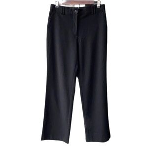 Laura Scott Pant Trousers Straight Leg High Rise Black Business Casual Preppy 10